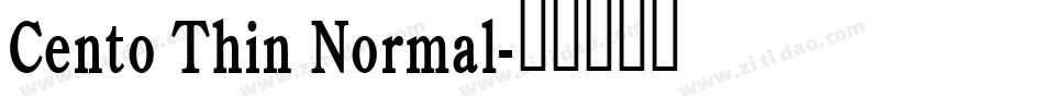 Cento Thin Normal字体转换